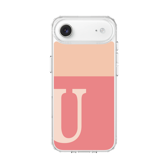 スリムプロテクションケース［ オリジナル - initial two tone - U pink ］