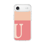 スリムプロテクションケース［ オリジナル - initial two tone - U pink ］