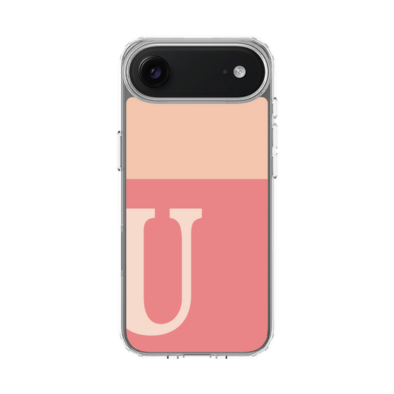 スリムプロテクションケース［ オリジナル - initial two tone - U pink ］