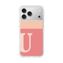 スリムプロテクションケース［ オリジナル - initial two tone - U pink ］