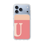 スリムプロテクションケース［ オリジナル - initial two tone - U pink ］