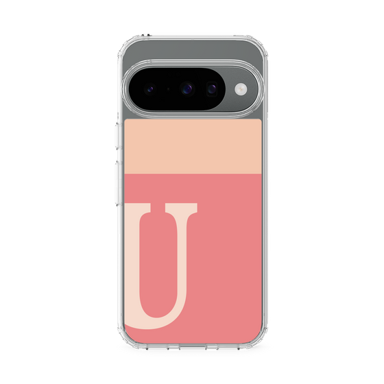 スリムプロテクションケース［ オリジナル - initial two tone - U pink ］