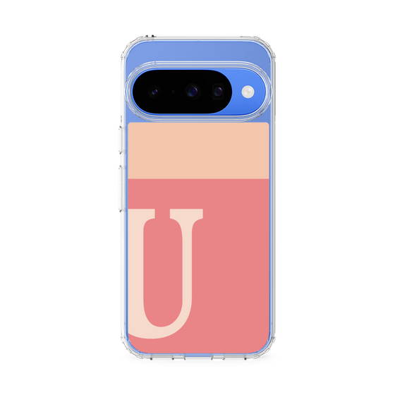 スリムプロテクションケース［ オリジナル - initial two tone - U pink ］