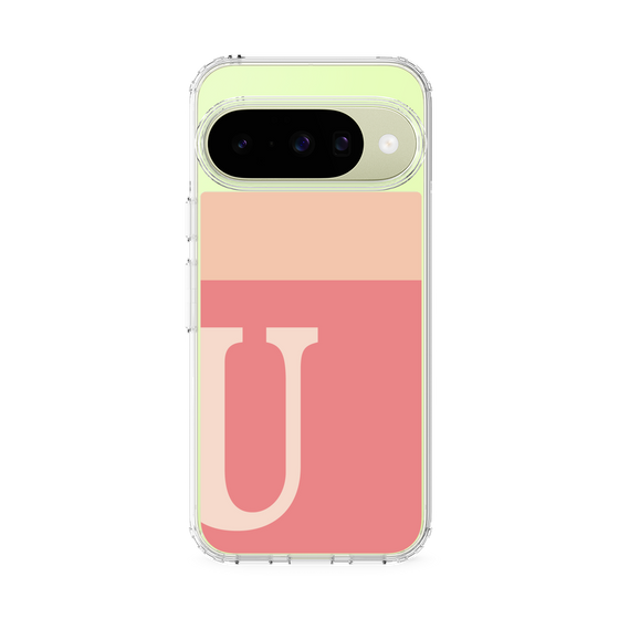 スリムプロテクションケース［ オリジナル - initial two tone - U pink ］
