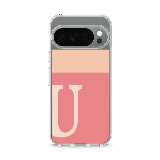 スリムプロテクションケース［ オリジナル - initial two tone - U pink ］