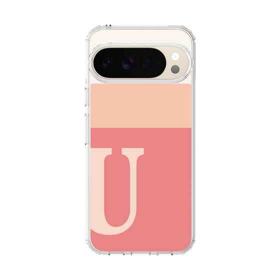 スリムプロテクションケース［ オリジナル - initial two tone - U pink ］