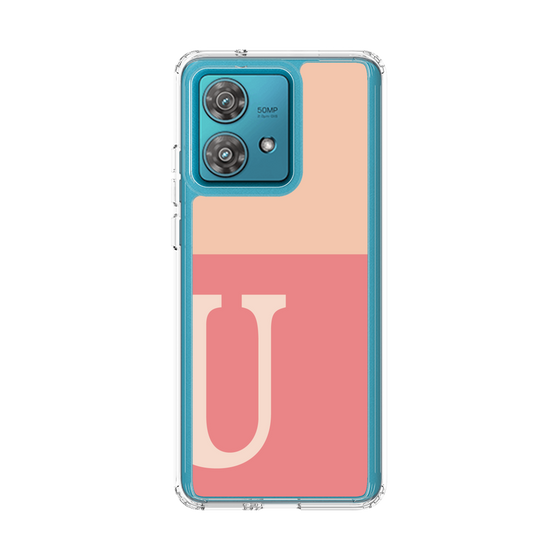 スリムプロテクションケース［ オリジナル - initial two tone - U pink ］