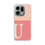 スリムプロテクションケース［ オリジナル - initial two tone - U pink ］