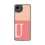 スリムプロテクションケース［ オリジナル - initial two tone - U pink ］