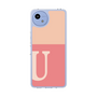 スリムプロテクションケース［ オリジナル - initial two tone - U pink ］