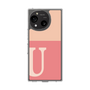 スリムプロテクションケース［ オリジナル - initial two tone - U pink ］