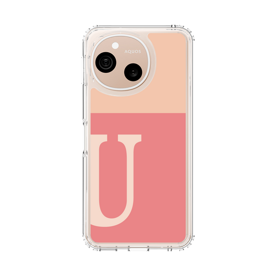 スリムプロテクションケース［ オリジナル - initial two tone - U pink ］