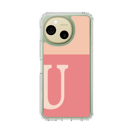 スリムプロテクションケース［ オリジナル - initial two tone - U pink ］
