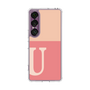 スリムプロテクションケース［ オリジナル - initial two tone - U pink ］