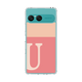 スリムプロテクションケース［ オリジナル - initial two tone - U pink ］