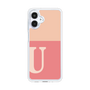 スリムプロテクションケース［ オリジナル - initial two tone - U pink ］
