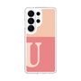 スリムプロテクションケース［ オリジナル - initial two tone - U pink ］