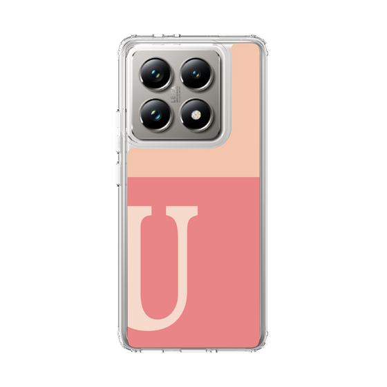 スリムプロテクションケース［ オリジナル - initial two tone - U pink ］