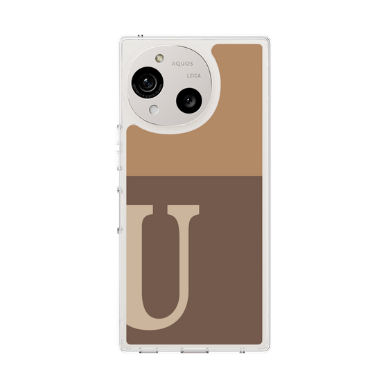 スリムプロテクションケース［ オリジナル - initial two tone - U brown ］
