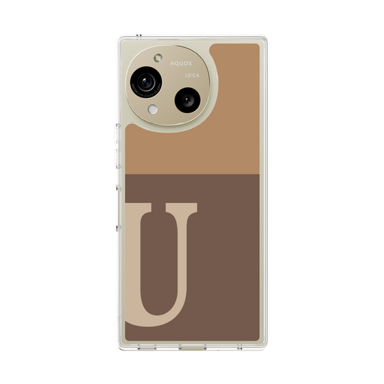 スリムプロテクションケース［ オリジナル - initial two tone - U brown ］