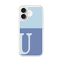 スリムプロテクションケース［ オリジナル - initial two tone - U blue ］