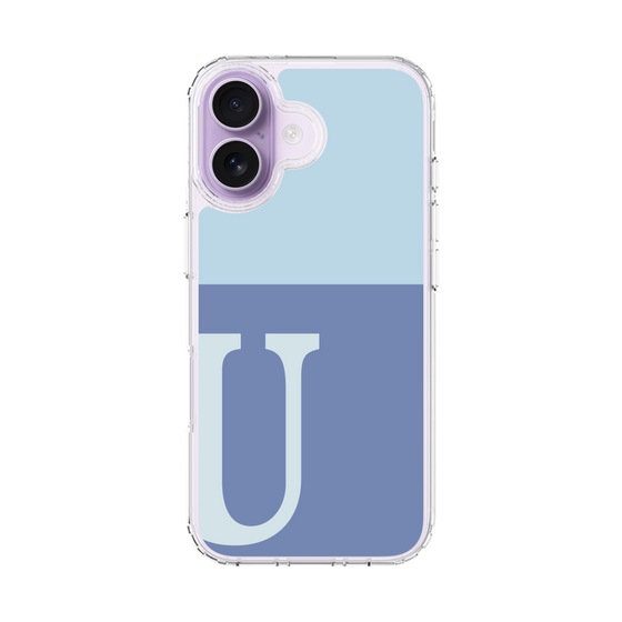 スリムプロテクションケース［ オリジナル - initial two tone - U blue ］
