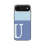 スリムプロテクションケース［ オリジナル - initial two tone - U blue ］