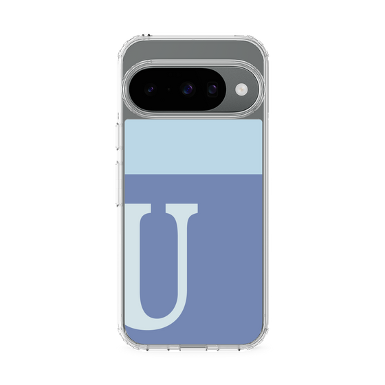 スリムプロテクションケース［ オリジナル - initial two tone - U blue ］