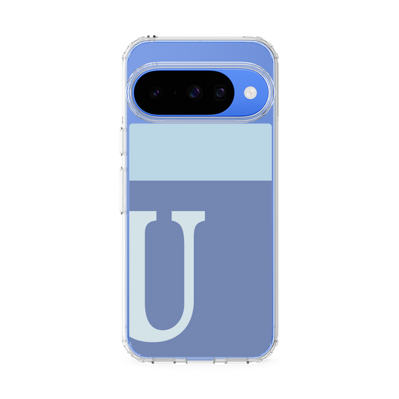 スリムプロテクションケース［ オリジナル - initial two tone - U blue ］