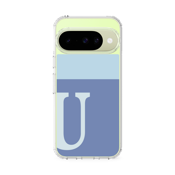 スリムプロテクションケース［ オリジナル - initial two tone - U blue ］