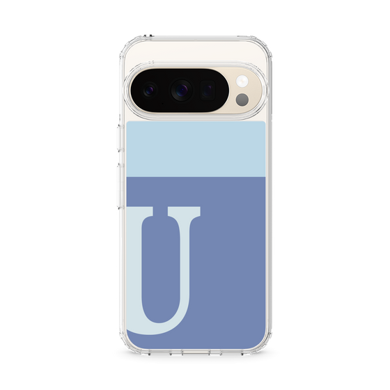 スリムプロテクションケース［ オリジナル - initial two tone - U blue ］