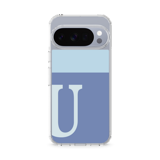 スリムプロテクションケース［ オリジナル - initial two tone - U blue ］