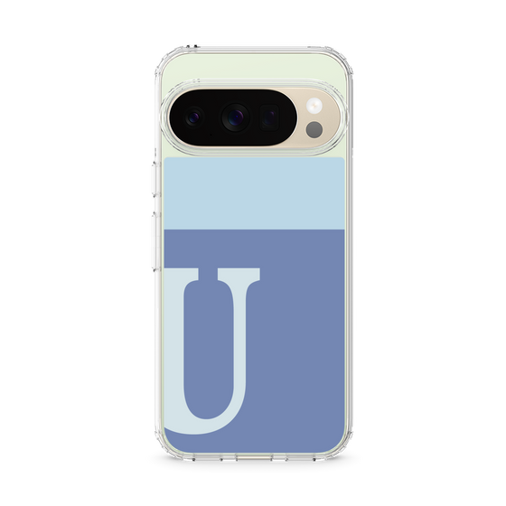 スリムプロテクションケース［ オリジナル - initial two tone - U blue ］