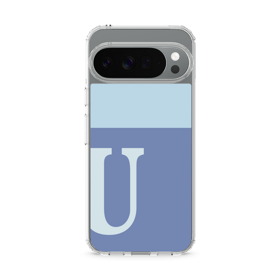 スリムプロテクションケース［ オリジナル - initial two tone - U blue ］