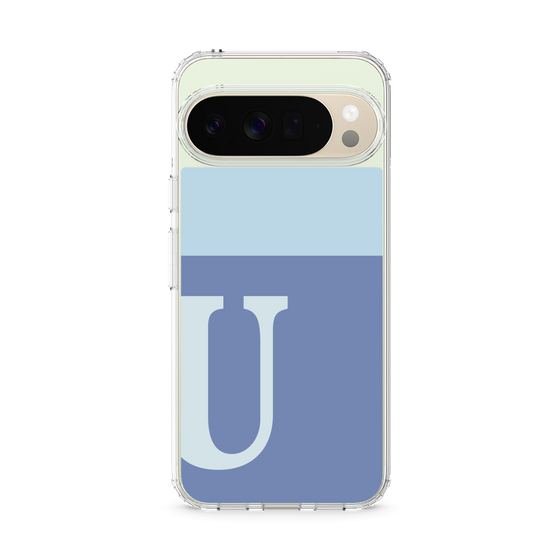スリムプロテクションケース［ オリジナル - initial two tone - U blue ］