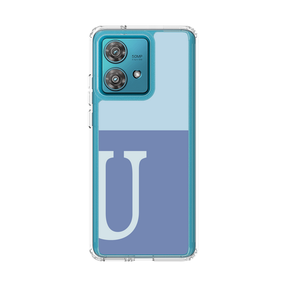 スリムプロテクションケース［ オリジナル - initial two tone - U blue ］