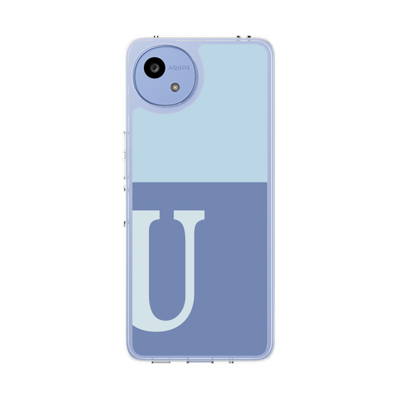 スリムプロテクションケース［ オリジナル - initial two tone - U blue ］