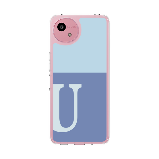 スリムプロテクションケース［ オリジナル - initial two tone - U blue ］