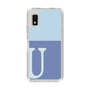 スリムプロテクションケース［ オリジナル - initial two tone - U blue ］