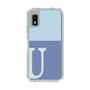 スリムプロテクションケース［ オリジナル - initial two tone - U blue ］