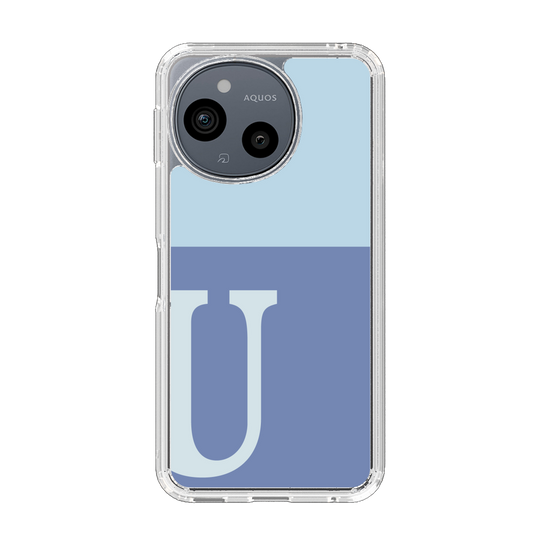 スリムプロテクションケース［ オリジナル - initial two tone - U blue ］