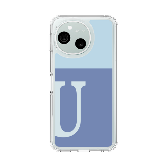 スリムプロテクションケース［ オリジナル - initial two tone - U blue ］