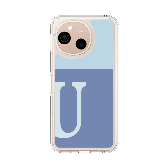 スリムプロテクションケース［ オリジナル - initial two tone - U blue ］