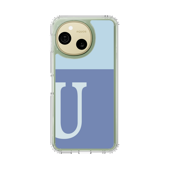 スリムプロテクションケース［ オリジナル - initial two tone - U blue ］