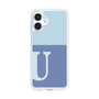 スリムプロテクションケース［ オリジナル - initial two tone - U blue ］