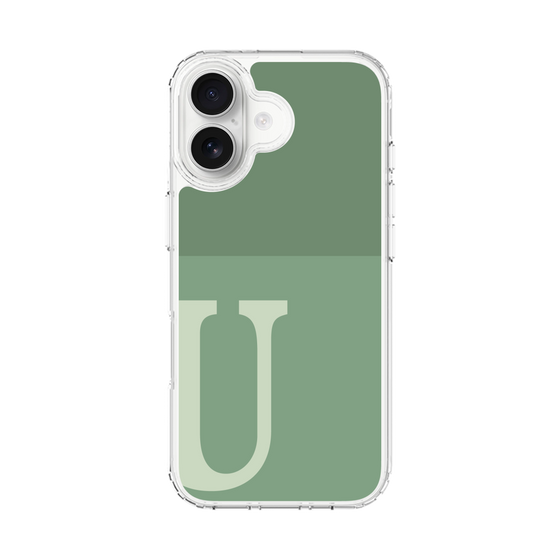 スリムプロテクションケース［ オリジナル - initial two tone - U green ］