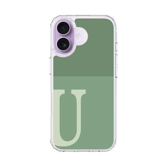 スリムプロテクションケース［ オリジナル - initial two tone - U green ］