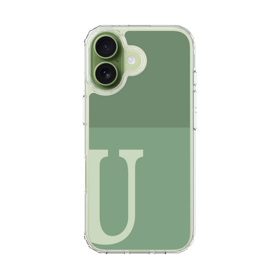 スリムプロテクションケース［ オリジナル - initial two tone - U green ］