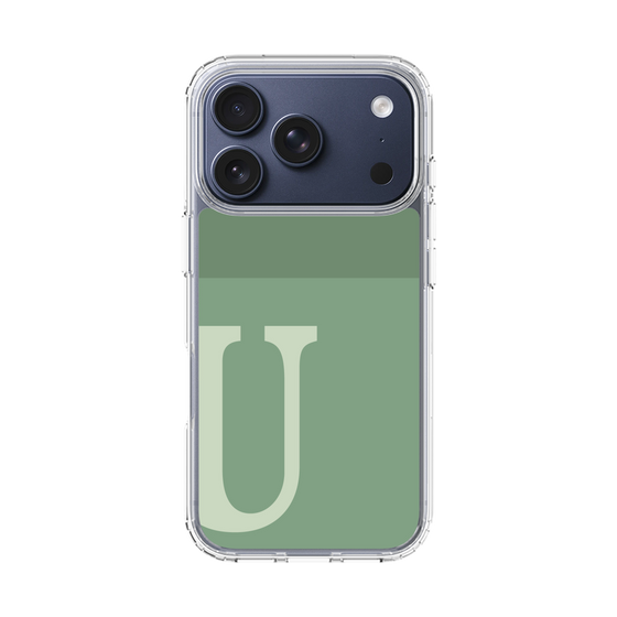 スリムプロテクションケース［ オリジナル - initial two tone - U green ］