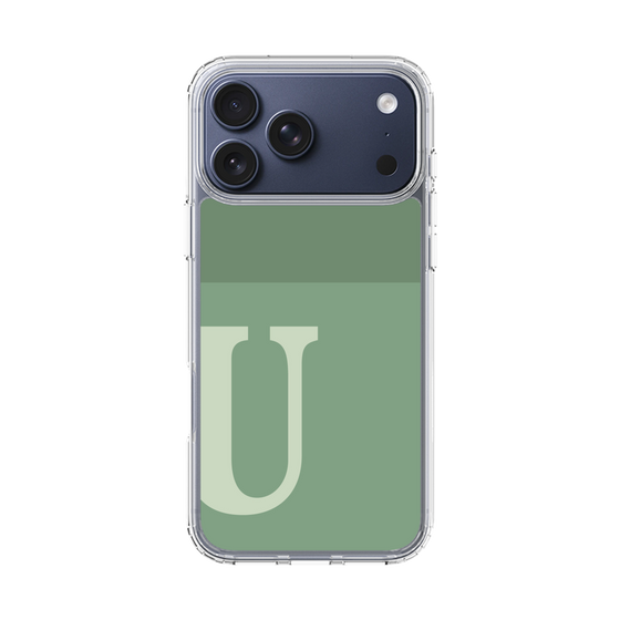 スリムプロテクションケース［ オリジナル - initial two tone - U green ］